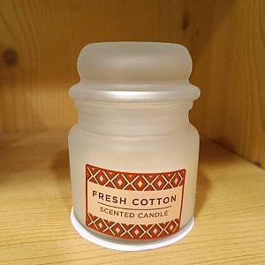 Candela profumata in barattolo di vetro  "Fresh Cotton"