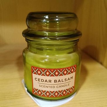 Candela profumata in barattolo di vetro "Cedar Balsam"