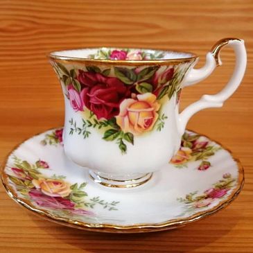 Tazza Coffee con piattino OLD COUNTRY ROSES